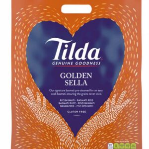 Tilda Golden Sella Basmati Rice 10kg | Parboiled | Non-Stick | Gluten Free